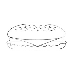 fast food sandwich menu restaurant lunch vector illustration
