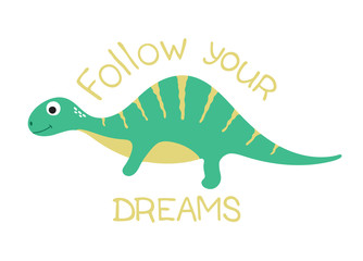 Cute dino illustration