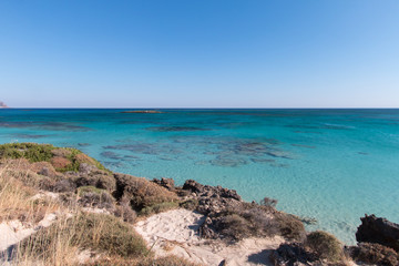 Fototapeta na wymiar Wonderful beach of Crete in Greece