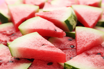 Tasty slices of watermelons background