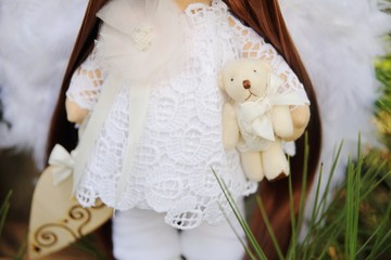handmade doll angel. Love, Valentine's Day