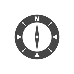 Vector north direction compass icon 