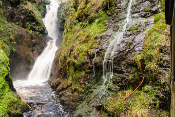 Waterfalls at Glenarriff County Park, County Antrim, Northern Ireland.