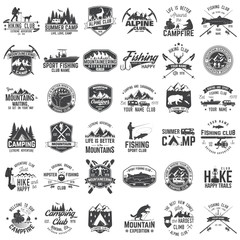 Set of extreme adventure badges. Concept for shirt or logo, print, stamp or tee.