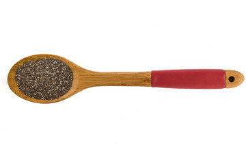 Chia seeds in a spoon