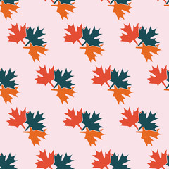 symmetric vector autumn seamless pattern pastel colors for design