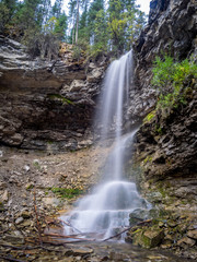 Obraz premium Beautiful Troll Falls in Kananaskis Country, Alberta Canada.