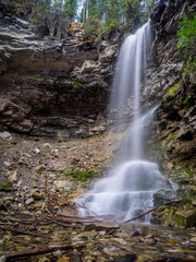 Fototapeta na wymiar Beautiful Troll Falls in Kananaskis Country, Alberta Canada.