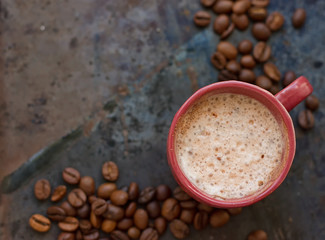 Hot coffee latte cappuccino