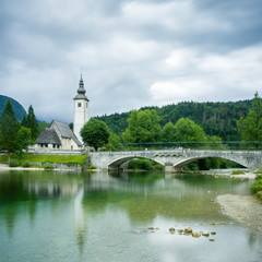 Church of St John the Baptist Bohinj lake Slovenia