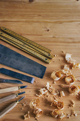 Carpentry tools concept 