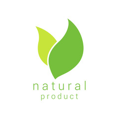Natural product logo. Vector illustration