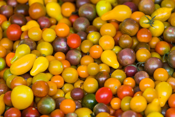 Fototapeta na wymiar Cherry Tomatoes Macro