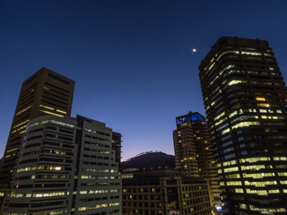 cape town cityscape at night