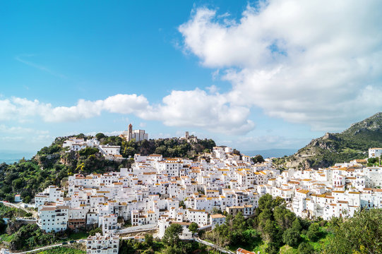 Typical andalusian white village Casares