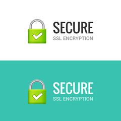 Secure internet connection SSL icon. Isolated secured lock access to internet illustration design. SSL safe guard