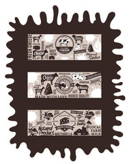 Vector cheese banners