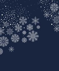 Christmas background with snow