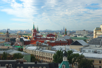 Obraz premium View of Moscow from the observation platform of the store 