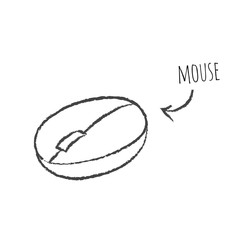 Mouse icon in hand drawn style