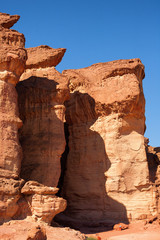 Detail of the Solomon's Pillars from Timna National Park, Israel