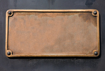 Empty vintage copper table