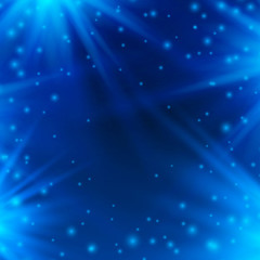 Obraz premium Neon background of blue with rays of light. Vector illustration