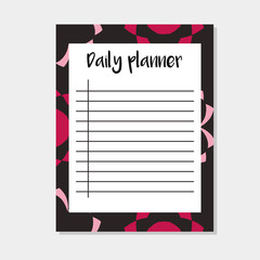 Daily planner in Arabic style