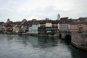 Fototapeta na wymiar Rhine River view in Rheinfelden, Switzerland