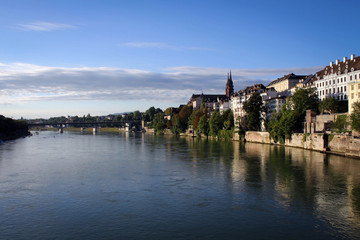 Rhine River view in Basel, Switzerland