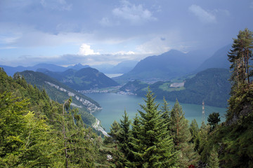 Fototapeta na wymiar Scenic landscape of Mount Pilatus base, Switzerland