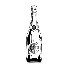 illustration of champagne bottle