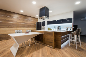 Modern wooden kitchen interior - 172008193