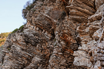 Rocky mountain on sunny day
