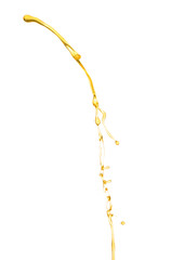 Fototapeta premium Cooking oil pouring, isolated on white