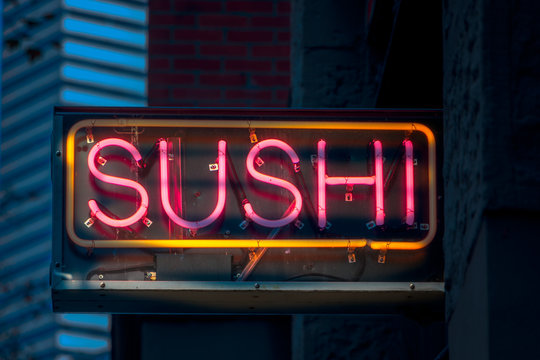 Neon Sushi Sign