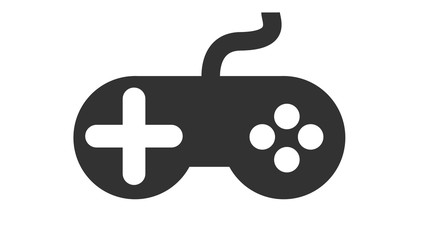 Modern video games controller icon white