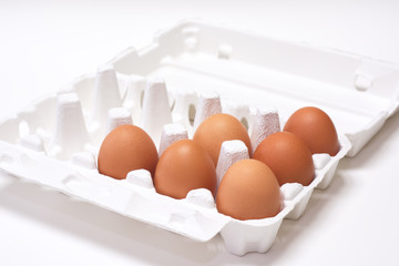 Egg Pack Isolated on White Background 