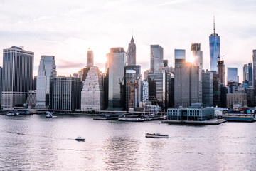 New York City Skyline at Sunset 