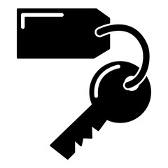 Room key hotel icon , simple style