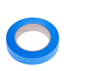 Blue painter's tape for multi surfaces isolated on white background