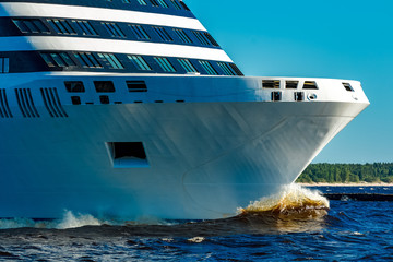 White cruise liner