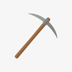 Pickaxe icon. Vector. Isolated.