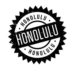 Obraz premium Honolulu rubber stamp. Grunge design with dust scratches. Effects can be easily removed for a clean, crisp look. Color is easily changed.