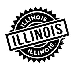 Illinois rubber stamp. Grunge design with dust scratches. Effects can be easily removed for a clean, crisp look. Color is easily changed.