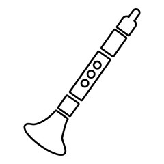 Trumpet icon , outline style