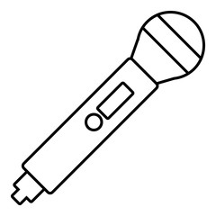 Microphone icon , outline style