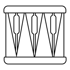Bass drum icon , outline style
