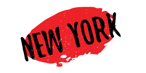 New York rubber stamp. Grunge design with dust scratches. Effects can be easily removed for a clean, crisp look. Color is easily changed.