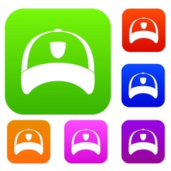 Winter hat set color collection